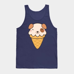 Kawaii Cute Puppy Dog Ice Cream Tank Top